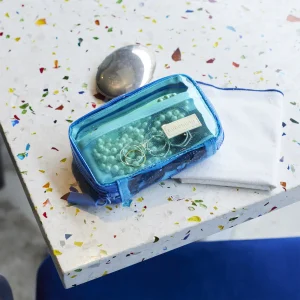 Clear Mixed Blue Drawer Pouch Pocket